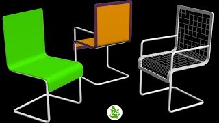 Creating A Chair In 3ds Max Building Chairs From Splines Interior Course Lesson 45 Youtube