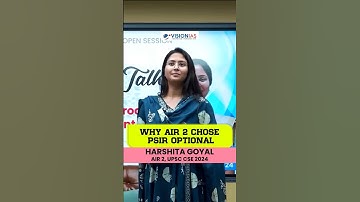 📘 Why AIR 2, UPSC CSE 2024 Chose PSIR — The Smart Optional Strategy! | VisionIAS