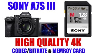 Sony a7S III Affordable Memory Card for 4K High Quality 120p, 60p, etc.
