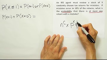 Applying the binomial probability formula: the cumulative case