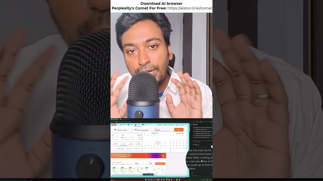 AI-யே உங்களுக்காக Travel Plan பண்ணி Ticket Book பண்ணும்! 😳 | Perplexity Comet AI Tamil