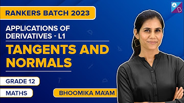 Tangents and Normals - Applications of Derivatives Class 12 Maths Concepts+MCQs | JEE 2023 Droppers