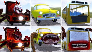 Old and New Updater Choo Choo Charles, Bus Eater, Car Eater vs Trevor Henderson in Garry's Mod by Dino Land 4,748 views 3 months ago 8 minutes, 20 seconds