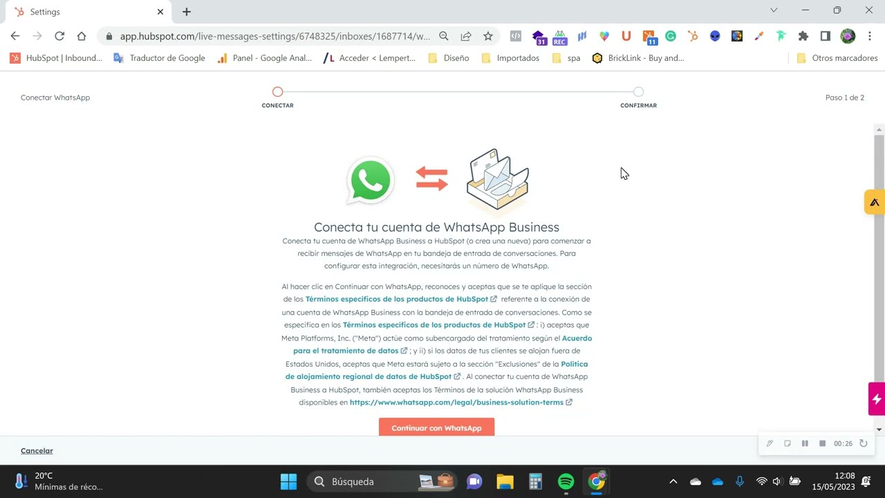 Integración WhatsApp y HubSpot