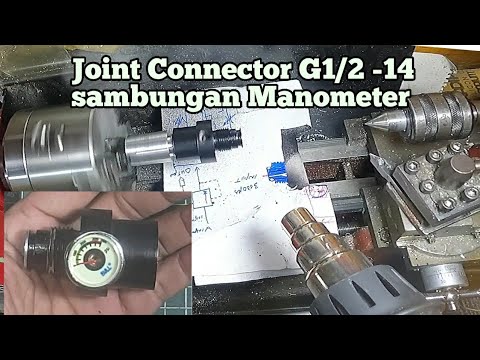 Joint Connector Pressure Gauge G1/2 -14 khusus block Non Mano
