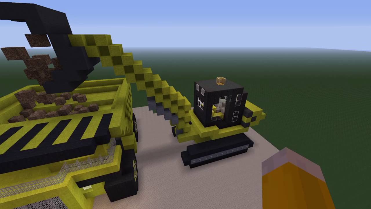 Minecraft: Engin de chantier #2 : Pelleteuse a chenille - YouTube