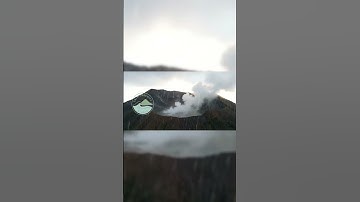 ASMR Cinematic Nature | Rain Over Mount Merapi Volcano in 4K #asmr #nature #shorts 