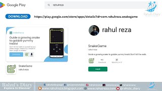 Snake Games || Apps in PlayStore || Snake Games By Md. Rahul Reza || Games || Classic Games screenshot 5