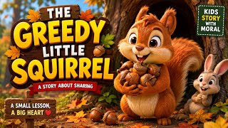 The Greedy Little Squirrel | A Heartwarming Kids Story About Sharing