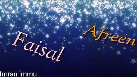 Faizal and afreen name