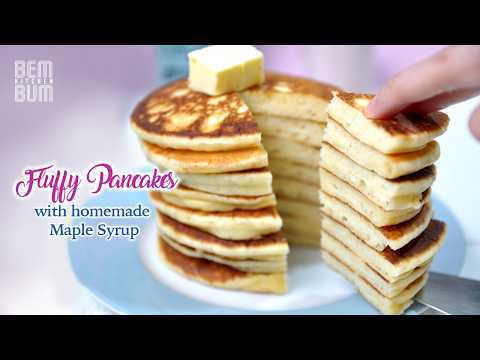 How to Make Perfect Fluffy Pancakes | With Homemade Maple Syrup!