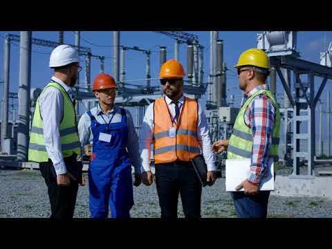 Group of Workers in an Electrical Plant | Free Stock Video | Royalty Free Video | No Copyright