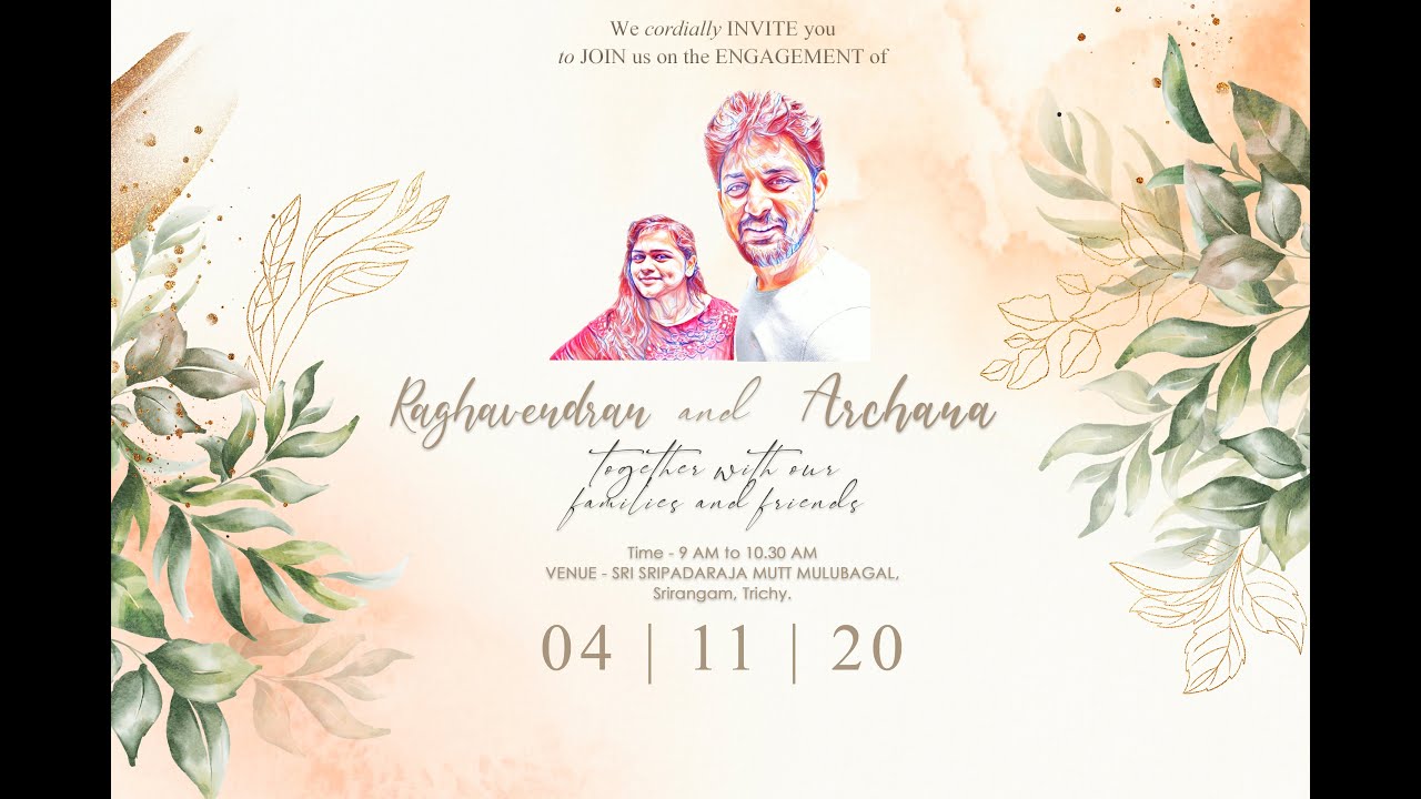 Archana & Raghavendran engagement - YouTube