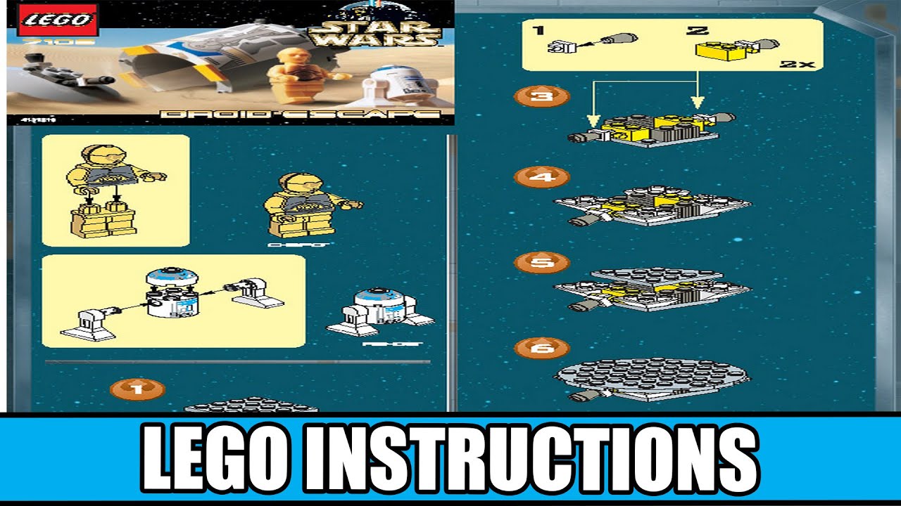 LEGO 7106 Instructions - Episode IV - Droid Escape - Star Wars - YouTube