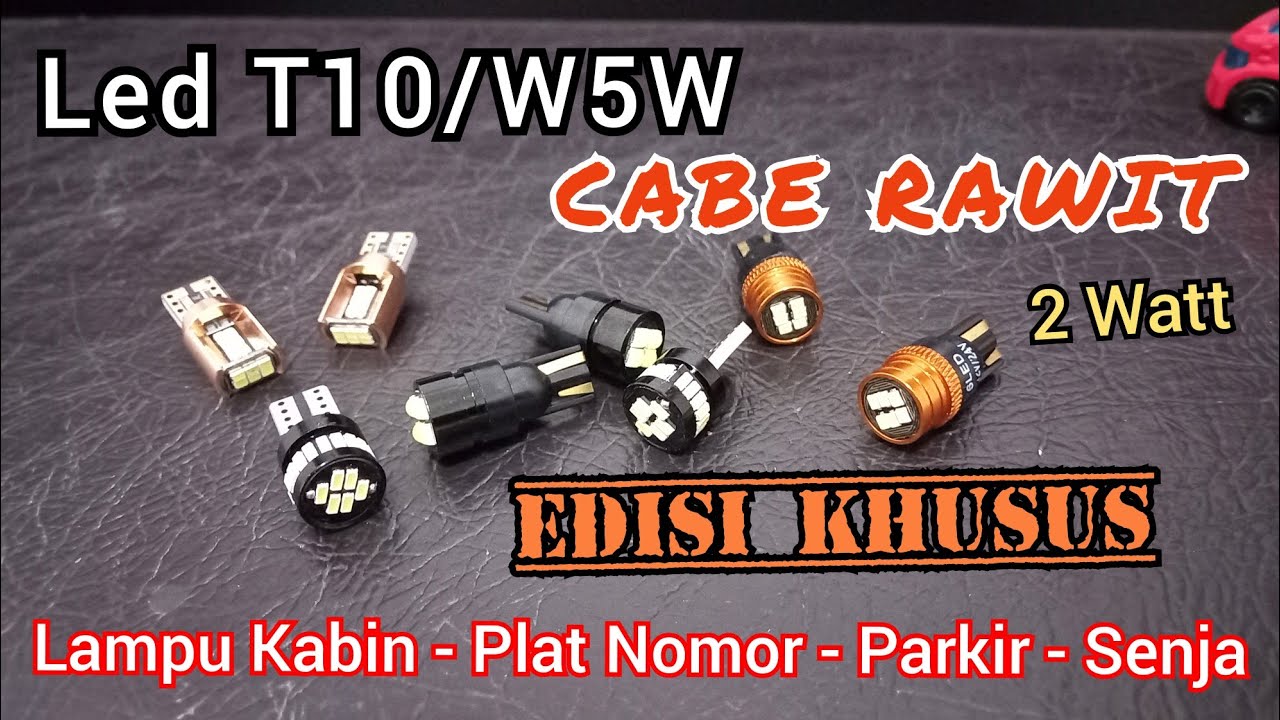 Led T10/W5W Khusus Kabin Senja Parkir Plat Nomor