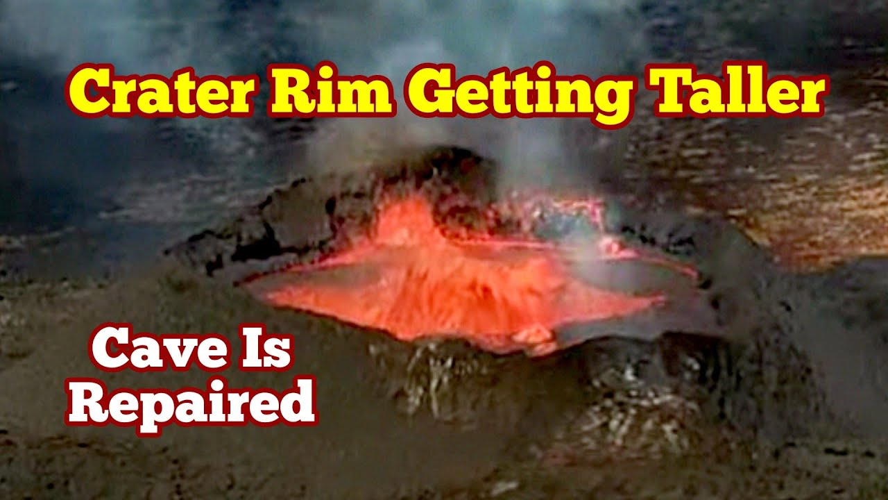 Dead Volcano Rim Cave Repaired Itself, Crater Rim Getting Taller, Litli-Hrútur ...