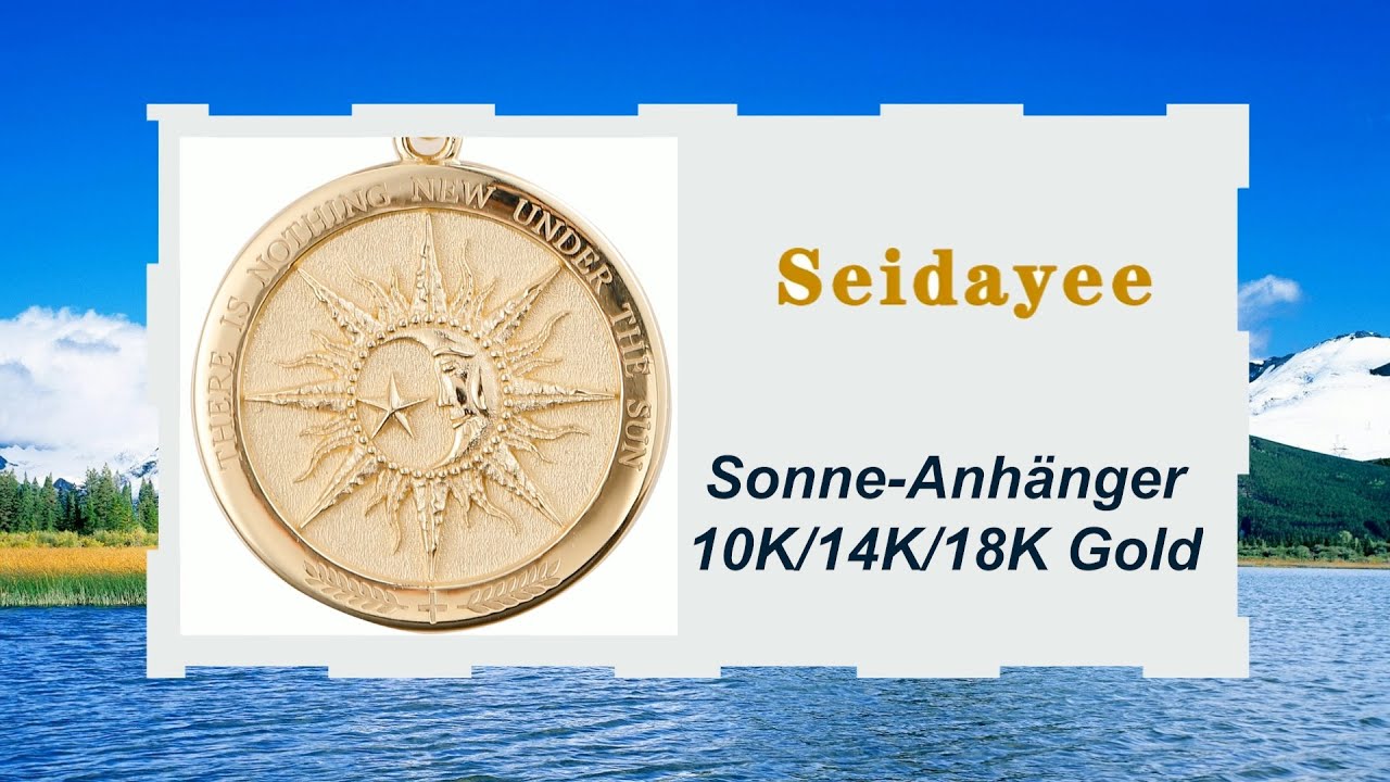Es Gibt Nichts Neues Unter Der Sonne Es gibt nichts Neues unter der Sonne,Sonne-Anhänger,10K/14K/18K Gold