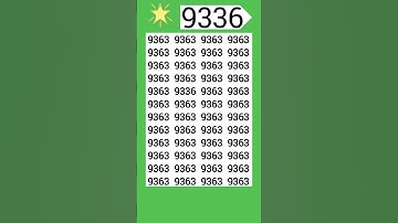 Keen Vision? Locate the Disguised 9336 #fypシ゚viral #fypviral #fyp #iqtest #shorts #eymath