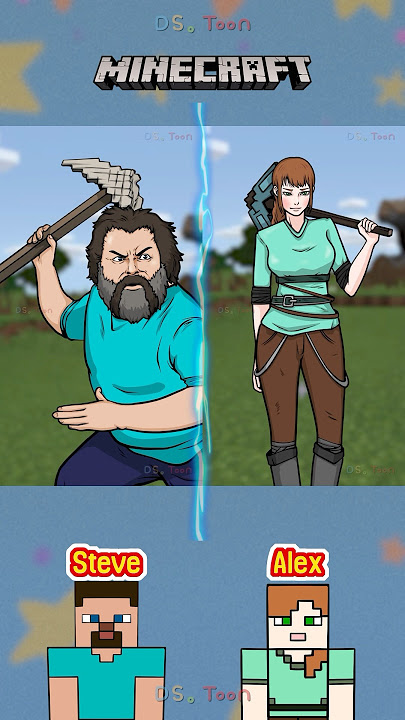 Minecraft Animation | Steve & Alex Transformation Into Human