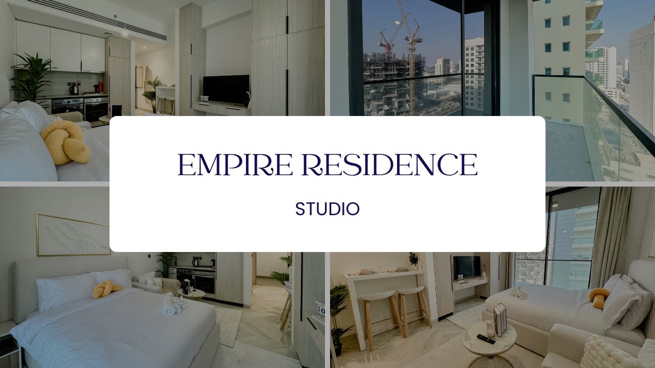 Luxury Studio Apartment Tour at Empire Residence, JVC Dubai | Luxe Signature Holiday Homes