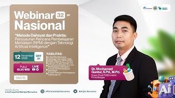 H1: Webinar Penyusunan Rencana Pembelajaran Mendalam (RPM) dengan Teknologi Artificial Intelligence