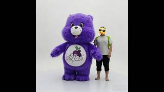 Adult Realistic Furry Inflatable Purple Bear Costume for Events & Entertainments screenshot 4