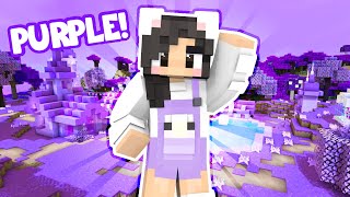 Building a PURPLE Minecraft Village!