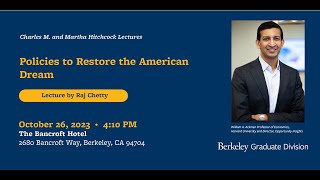 Policies to Restore the American Dream