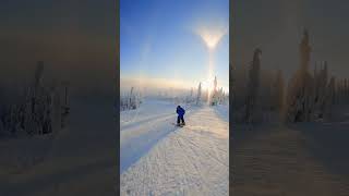 8 y. old skiing in winter wonderland - Season has started in Trysil, Norway