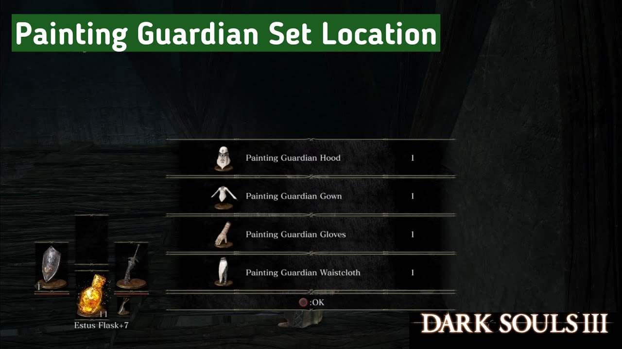 Dark Souls 3 : How To Get Painting Guardian Set Location