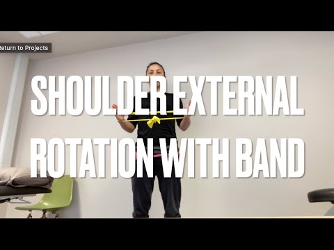 SHOULDER EXTERNAL ROTATION (ROTATOR CUFF) RESISTANCE BAND - YouTube
