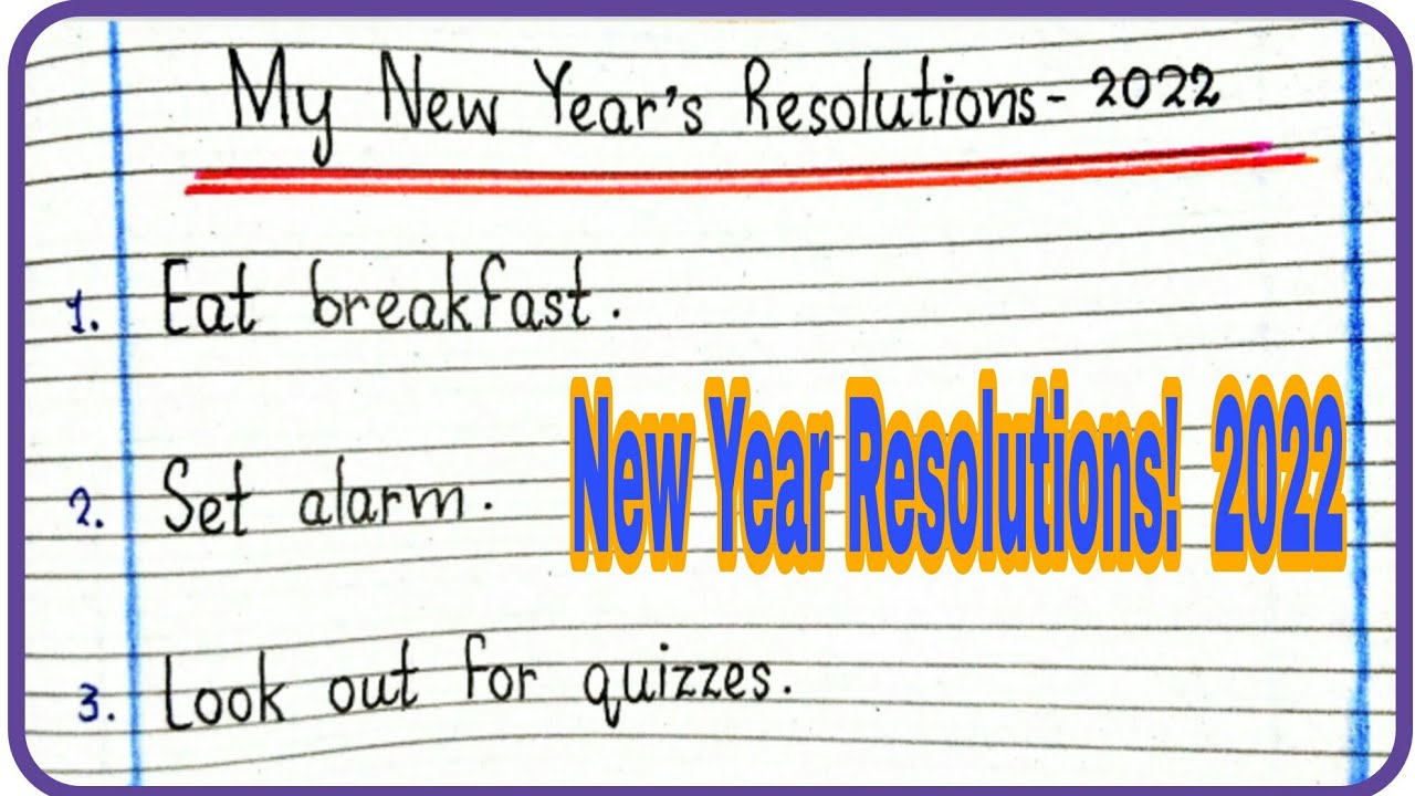 my new year resolutions 2022 essay