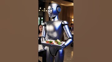 Humanoid Robot Waiter Shocks Guests with Perfect Service & Multilingual Skills 🤖🍽️ #AIrobot #Shorts