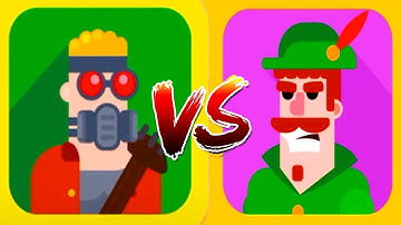 Bowmasters - Gameplay Walkthrough 50 Epic Wins - New Characters SPACE KING Vs ROBIN