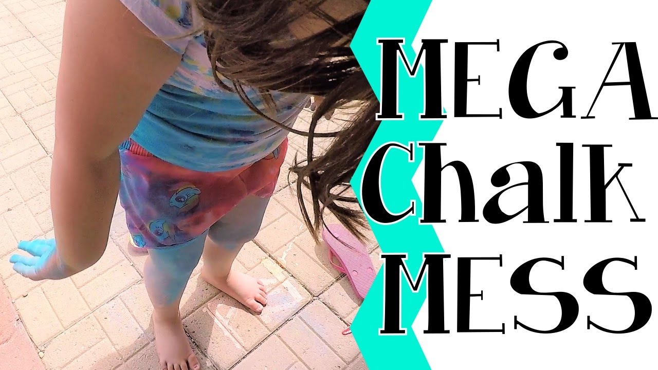 🎨 MEGA Chalk Mess 🎨 | Pey's Place - Family Friendly Vlog