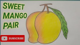 AAM KA JODA # How to draw Mango Pair # Richa drawing #