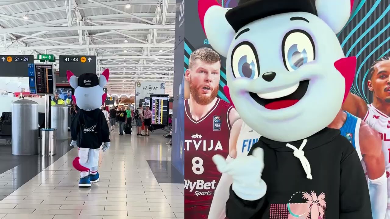 Hermes Airports welcomed the FIBA EuroBasket Trophy & the Official Mascot at Larnaka Airport