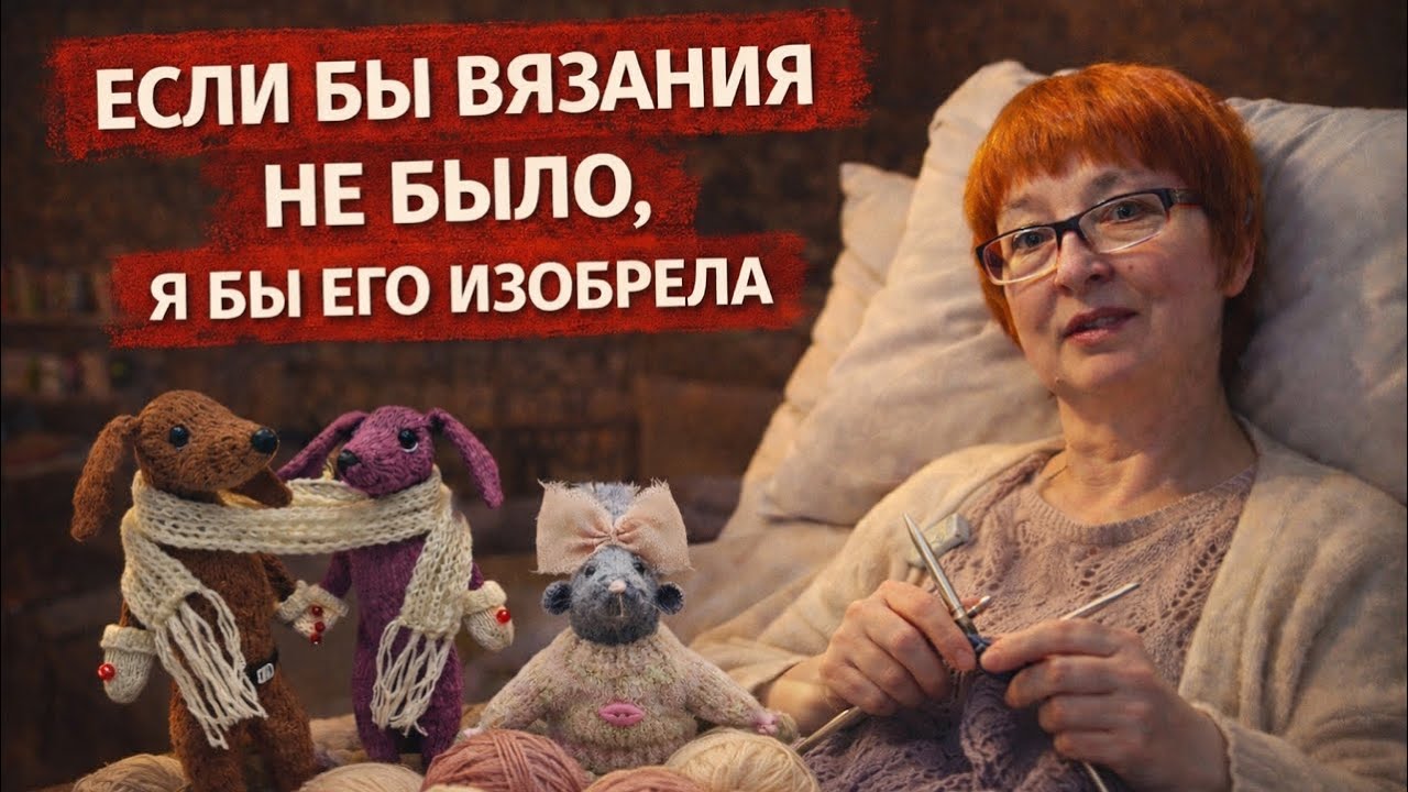 🧶Лежу и вяжу: как в 55 лет с больными суставами я учу вязать весь мир