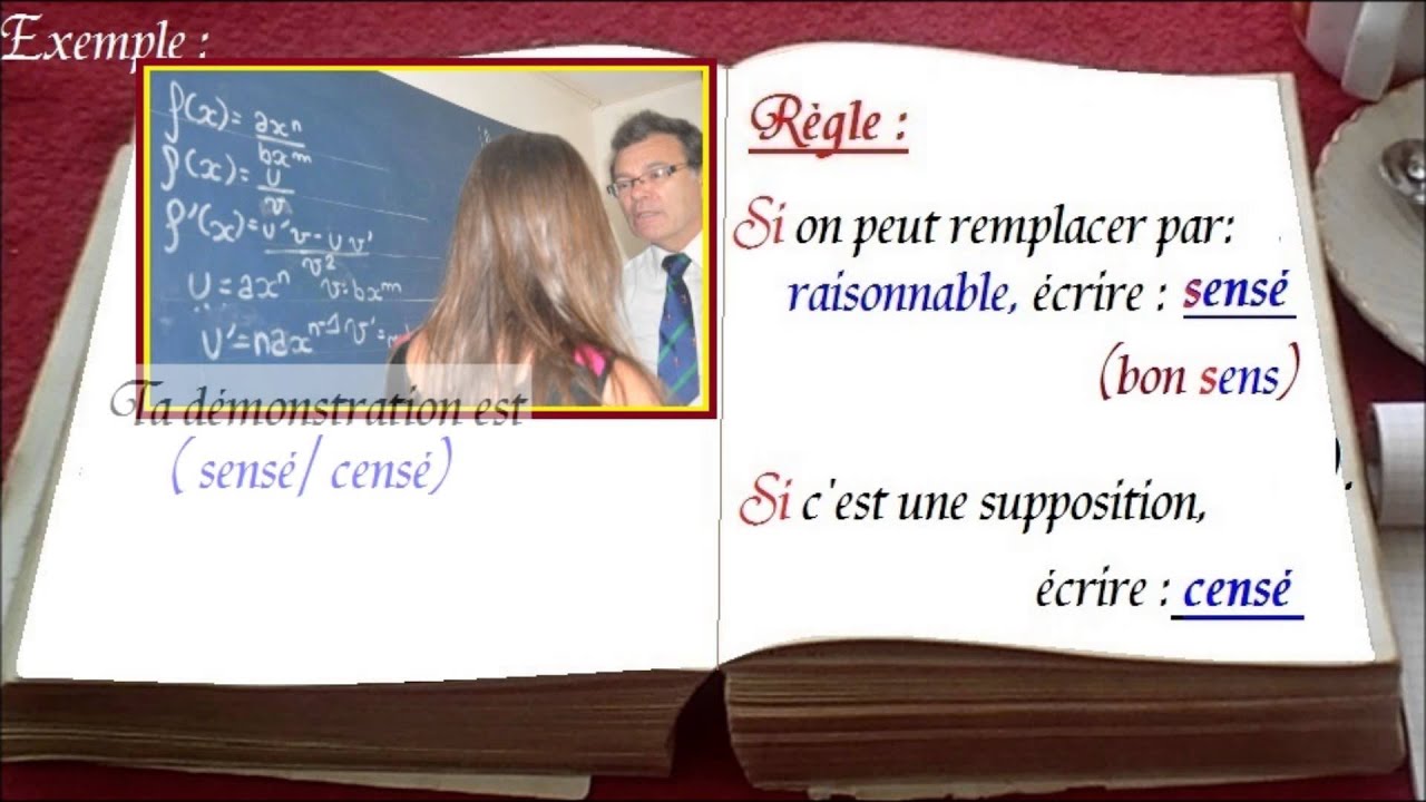 Cense Français Orthographe cm1 cm2 : les homonymes : sensé / censé - YouTube