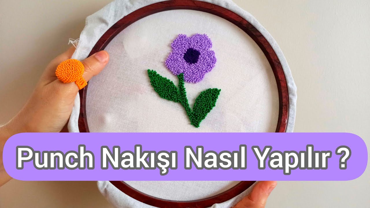 Punch Nakışı Nasıl Yapılır ? DIY PUNCH NEEDLE 🌷🌸