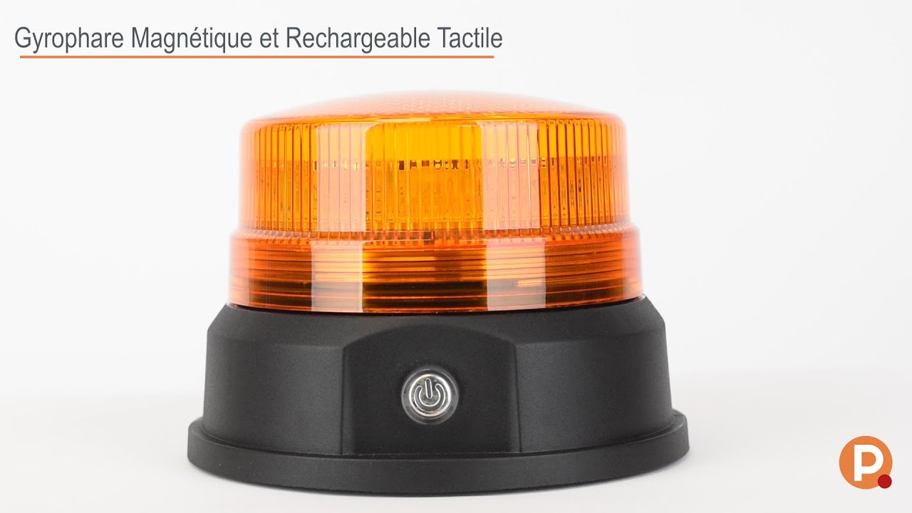 GYROPHARE GYROLITE OMEGA® À LED SANS FIL RECHARGEABLE ET MAGNÉTIQUE 12/24V  ORANGE À TÉLÉCOMMANDE 