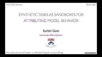 TILOS Seminar: Synthetic Tasks as Testbeds for Attributing Model Behavior