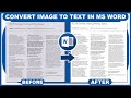 How To Convert Image to Text in Microsoft Office Word Tutorial