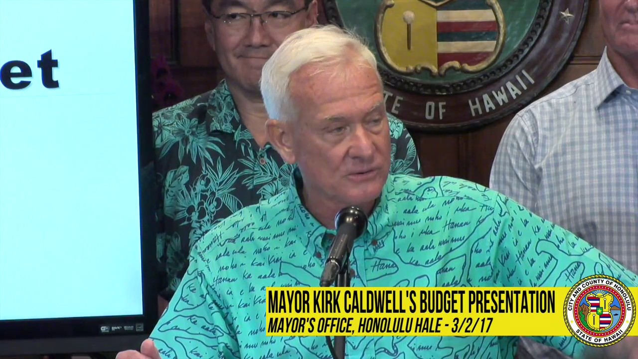 Mayor Kirk Caldwell's budget presentation