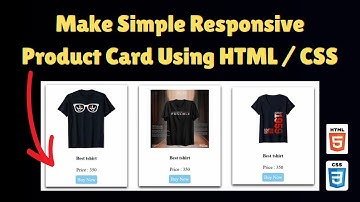 How to Make Simple Responsive Product Card using HTML & CSS