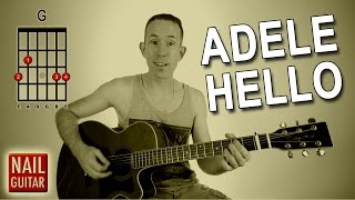 Hello ★ Adele ★ Guitar Lesson - Easy How To Play Acoustic Songs - Chords Tutorial chords