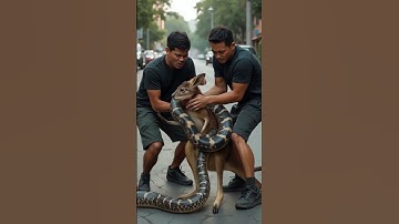 Two Men Fight a Python to Save a Kangaroo!