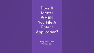 Does it matter when you submit a patent application?