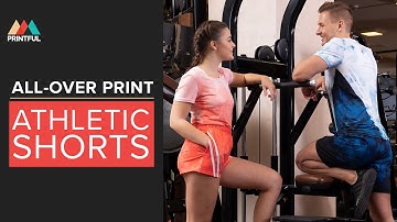 Custom All-Over Print Athletic Shorts: Printful Print On Demand Athleticwear