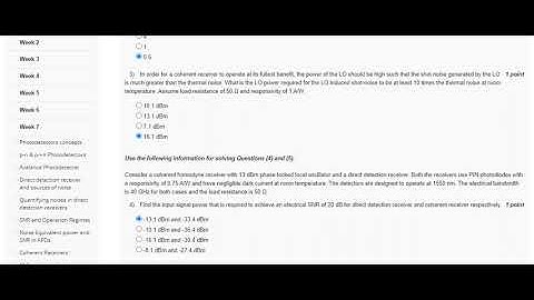 NPTEL Fiber Optic Communication Technology Week 7 Assignment 7 August 2024